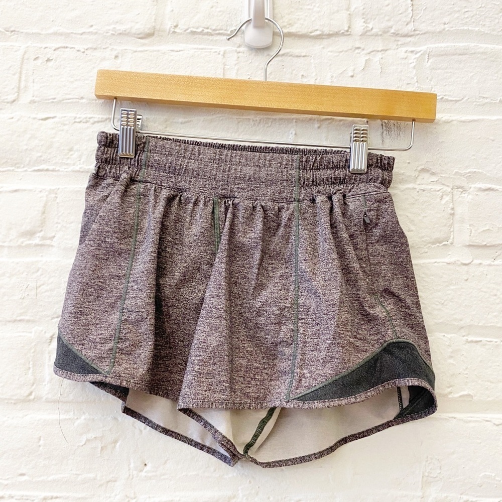 Lululemon || Hotty Hot Short‎ II 4" Lux Heather Black 4